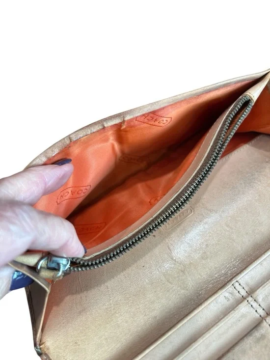 Coach “Project” Signature Canvas Wallet in Tan and Brown - Picture 7 of 8